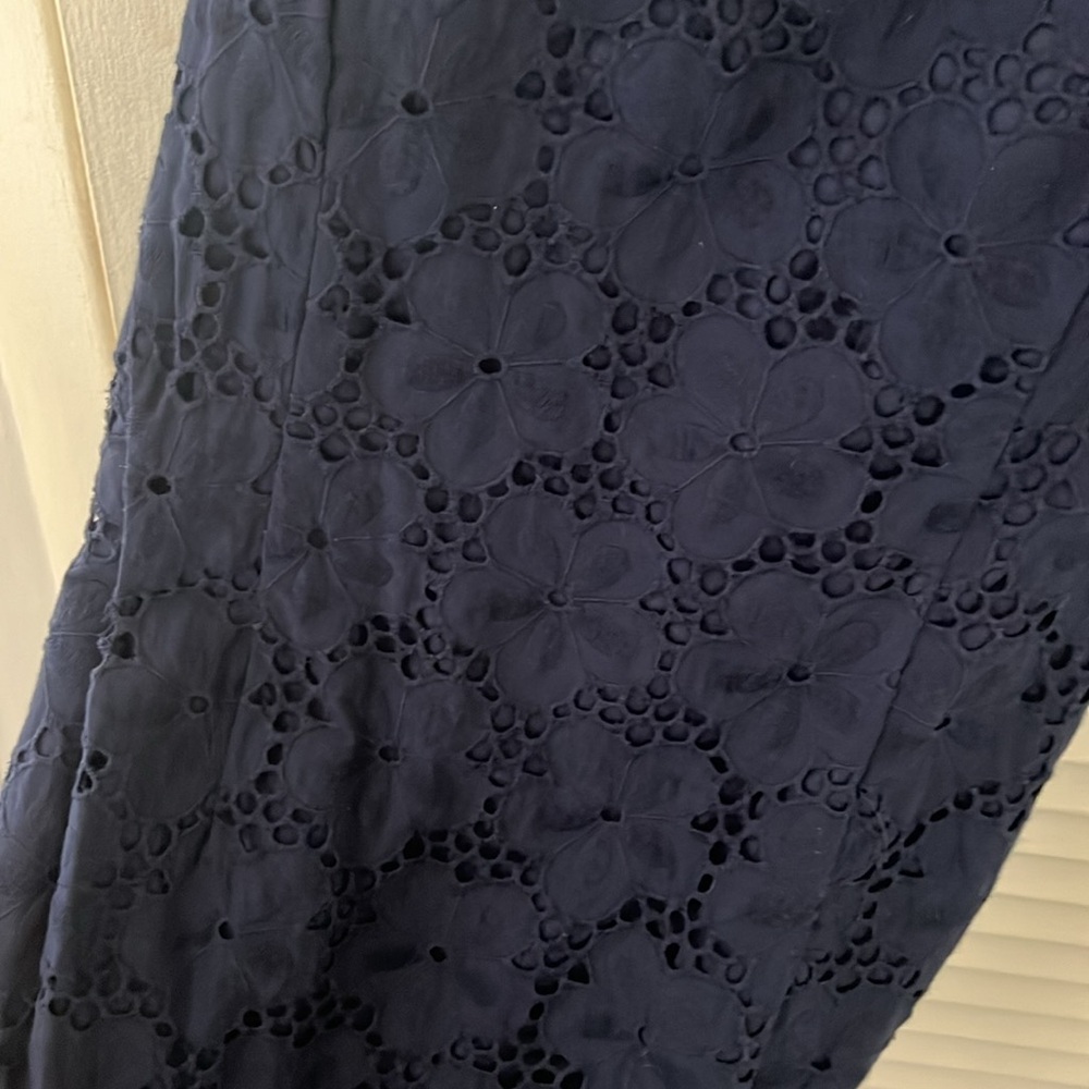 Lilly Pulitzer McCallum Navy Eyelet Tie Back Dress - Picture 4 of 9